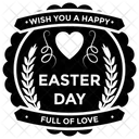 Insignia De Feliz Pascua Emblema De Pascua Logotipo De Pascua Icono