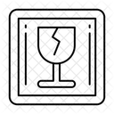 Etiqueta Fragil Icono
