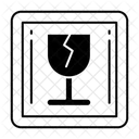 Etiqueta frágil  Icono