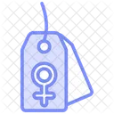 Icono De Linea Duotono Femenino Etiqueta Gratuita Icon