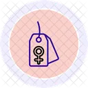 Icono De Linea Femenina Etiqueta Gratuita Icono