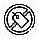 Etiqueta Tachada Afuera Icono