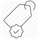 Rotulo Verificado Icone Thinline Ícone
