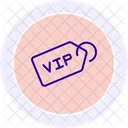 Icono De Linea De Etiqueta Vip Icono