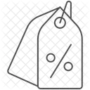 Etiquetas Icono De Linea Delgada Gris Icono