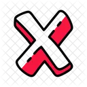X Marcar Etiquetas Rechazar Declinar Icono