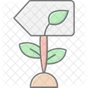 Etiquette De Plante En Bois Bois Plante Ícone