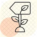 Etiquette De Plante En Bois Bois Plante Ícone