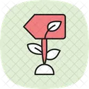 Etiquette De Plante En Bois Ícone