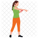 Fille Exercant Astuces De Fitness Exercice Corporel Icône