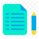 Stylo Crayon Papier Icon