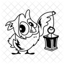 Eulenlaterne Vogellaterne Laterne Halten Symbol