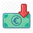 Eur Down Money Currency Icon