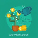 Euro Watering Growth Icon