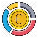 Euro Coin Graph Icon