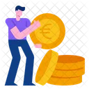 Euro Coin Finance Icon
