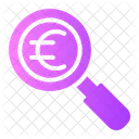 Euro Look For Digital Money Icon