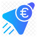 Euro Send Money Plane Icon