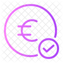 Euro Accepted Digital Money Earning Icon