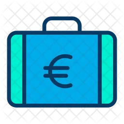 Euro-Aktentasche  Symbol