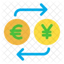 Euro And Yen Exchange  Icon
