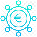 Euro Ausgaben Geldeinblicke Geldfluss Symbol