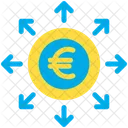 Euro Ausgaben Investieren Symbol