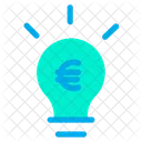 Euro Bulb Idea Icon