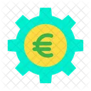 Cog Wheel Euro Wheel Money Optimization Icon