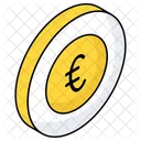 Euro Coin Digital Currency Money Icon
