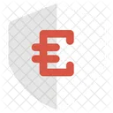 Euro currency security shield  Icon