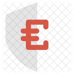 Euro currency security shield  Icon