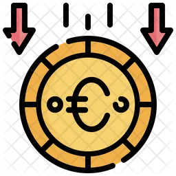 Euro Decrease  Icon