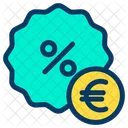 Descuento Euro Oferta Icon