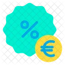 Discount Euro Offer Icon