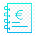 Documentos Em Euros Descricao Dinheiro Ícone