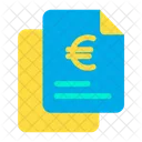 Euro Finance Document Papers Icon