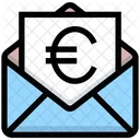Envelope em euros  Ícone