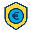 Euro Escudo Dinheiro Seguro Ícone