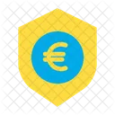 Euro Escudo Dinheiro Seguro Ícone