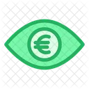 Eye Euro Money In Eyes Icon