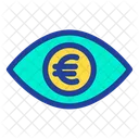 Eye Euro Money In Eyes Icon