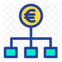 Diagramma Di Flusso Euro Grafico Dei Soldi Icon