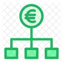 Organigramme Euro Graphique De Largent Icon