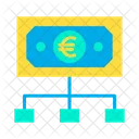 Fluxo Do Euro Fluxo Fluxo De Dinheiro Ícone