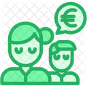 Dollar Mann Frau Symbol