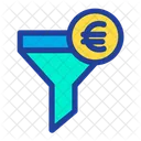 Funnel Euro Filter Icon
