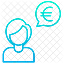 Euro Gesprach Geschaftsfrau Kommunikation Symbol