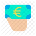 Euro Note Giving Euro Donation Icon