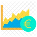 Gráfico do euro  Ícone